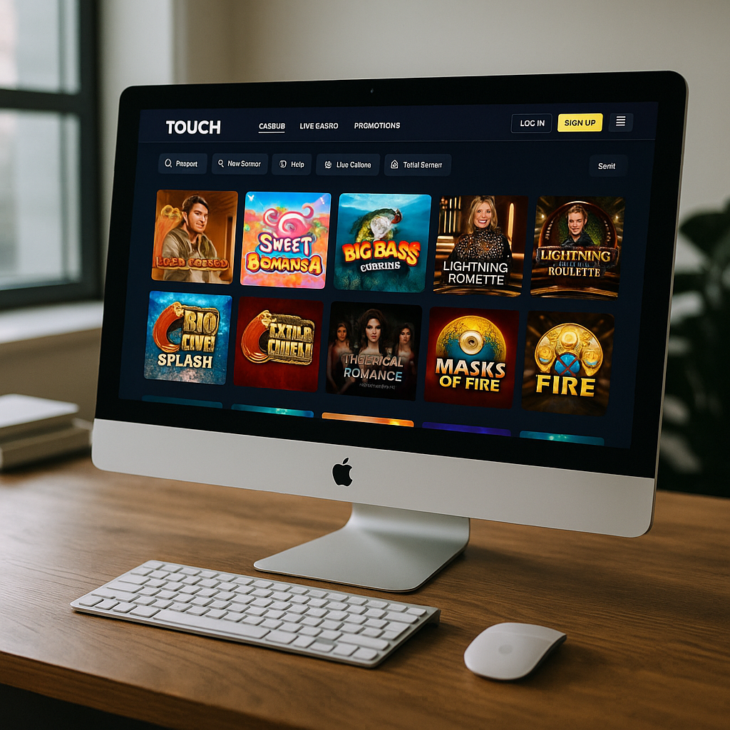 Touch Casino - Desktop Platform Screenshot - Strak en Intuïtief Design